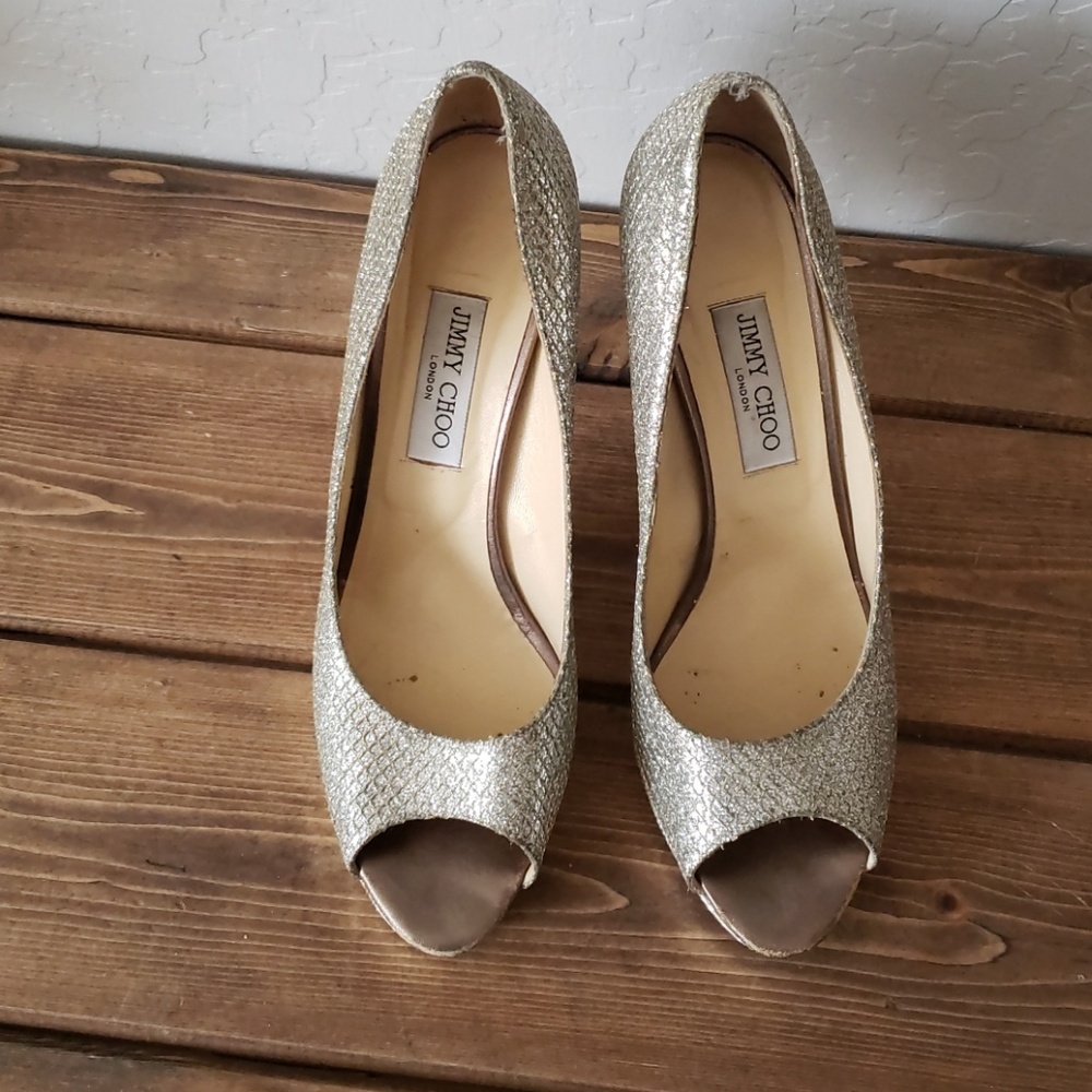 Jimmy Choo Silver Heels